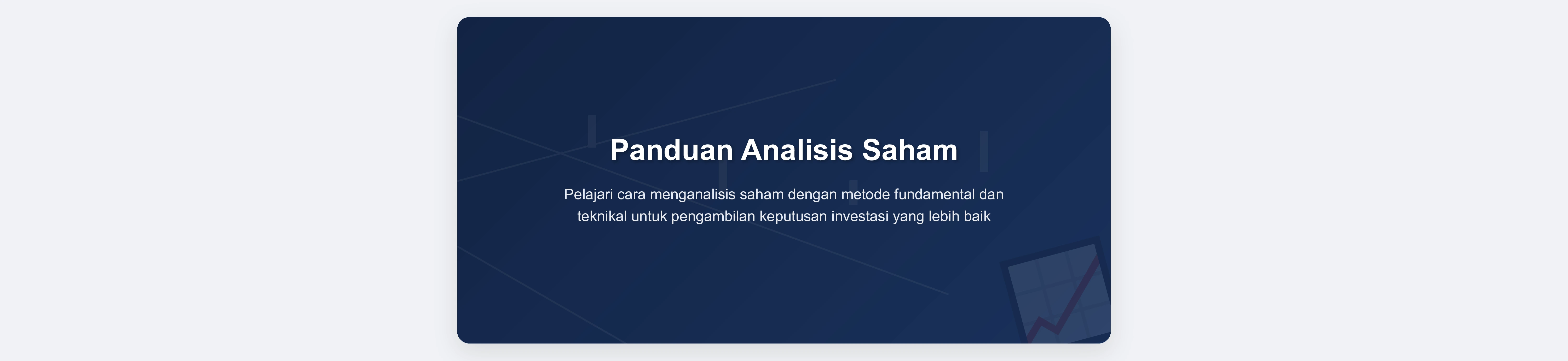 Panduan Analisis Saham untuk Pemula